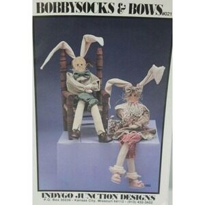 Bobbysocks and Bows Sewing Pattern Primitive Muslin Rag Dolls Folk Art